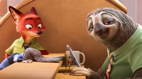 This is one the my favorite scenes in the new movie Zootopia. Anyone ever have someone that is this slow.